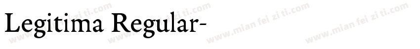 Legitima Regular字体转换